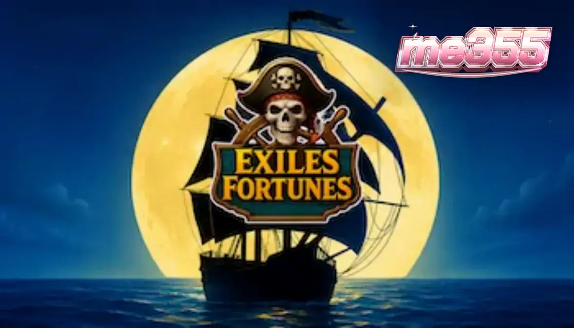 Tampilan visual kapal bajak laut dalam permainan slot Exiles Fortunes