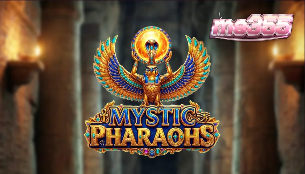 Tampilan visual slot Mystic Pharaoh dengan latar belakang makam Mesir Kuno